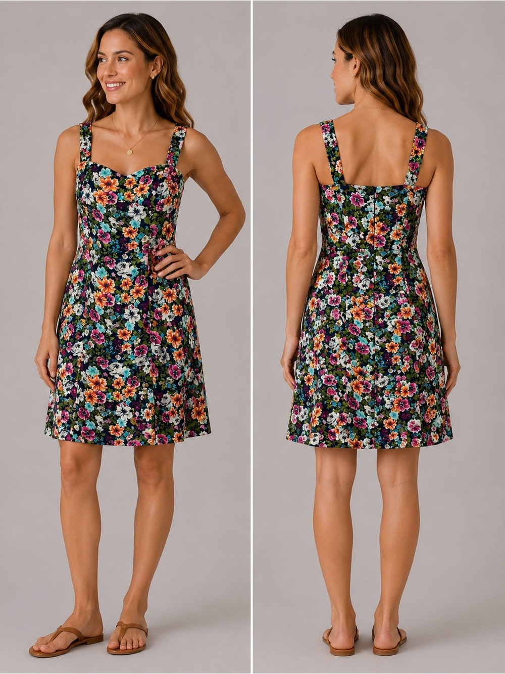 NorthStyle Floral Sleeveless Dress - Size 10
